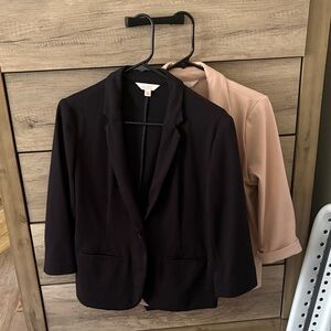 Black and Pink Women's Blazer Set